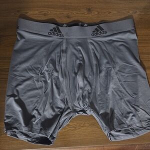 adidas Gray Men's Performance Boxer Briefs with Logo Waistband